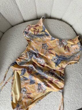 Yellow Floral One-Piece Swimsuit